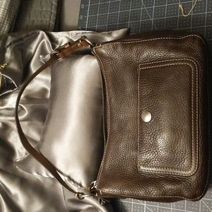 Coach Brown Pebbled Leather Hobo